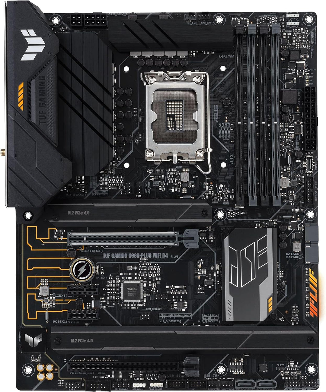ASUS TUF GAMING B660-PLUS WIFI D4 Mainboard Sockel Intel LGA 1700 (Intel B660, ATX, DDR4 Speicher, D