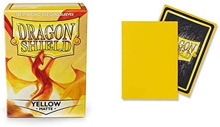 5 Packs Dragon Shield Matte Yellow Standard Size 100 ct Card Sleeves Value Bundle! Gelb, Gelb