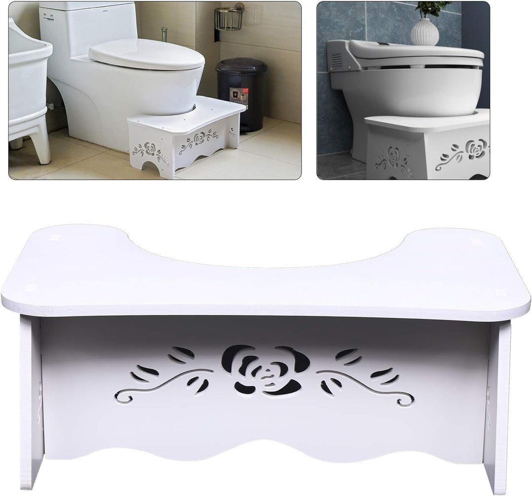 TFCFL Toilettenhocker, Anti-rutsch Tritthocker fr Badezimmer, Wei, Holzwerkstoff, Klassisch, WC Hock