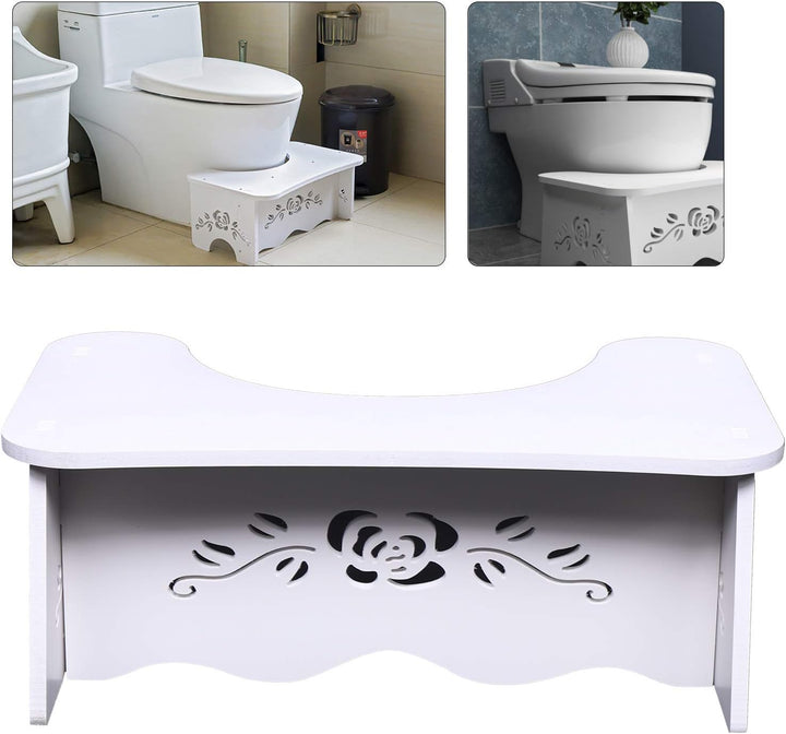 TFCFL Toilettenhocker, Anti-rutsch Tritthocker fr Badezimmer, Wei, Holzwerkstoff, Klassisch, WC Hock