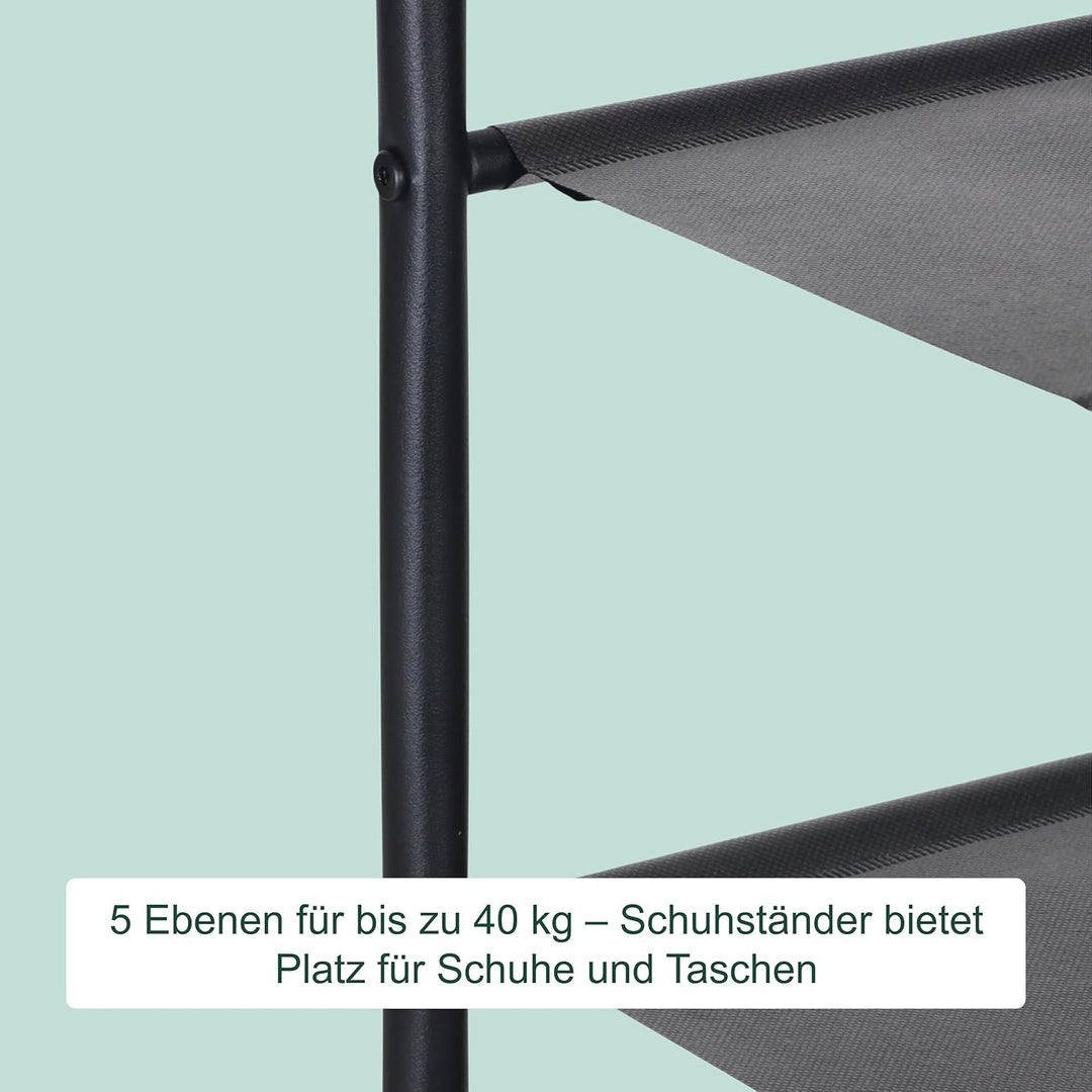 Relaxdays Schuhregal, HBT: 75x75x30 cm, 4 Vliesebenen für 12 Paar Schuhe, Ablage, Industrial Schuhab