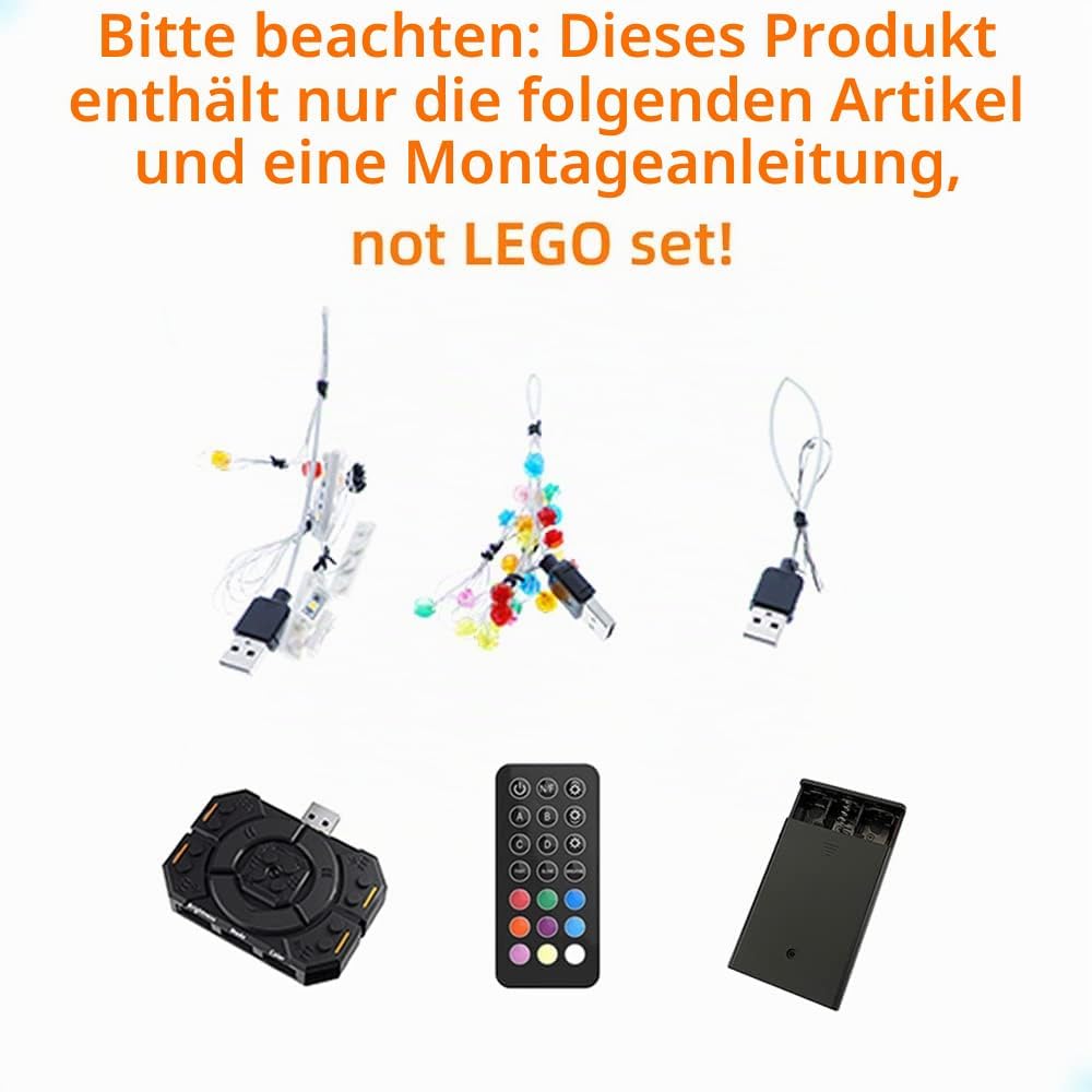 GEAMENT LED Licht-Set (Fernbedienung) Kompatibel mit Lego Lebkuchenhaus (Gingerbread House) - Beleuc