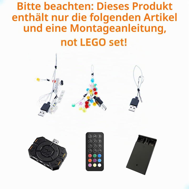 GEAMENT LED Licht-Set (Fernbedienung) Kompatibel mit Lego Lebkuchenhaus (Gingerbread House) - Beleuc