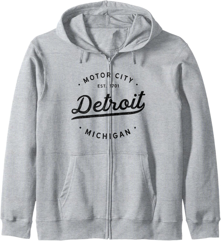 Classic Retro Vintage Detroit Michigan Motor City Design Kapuzenjacke