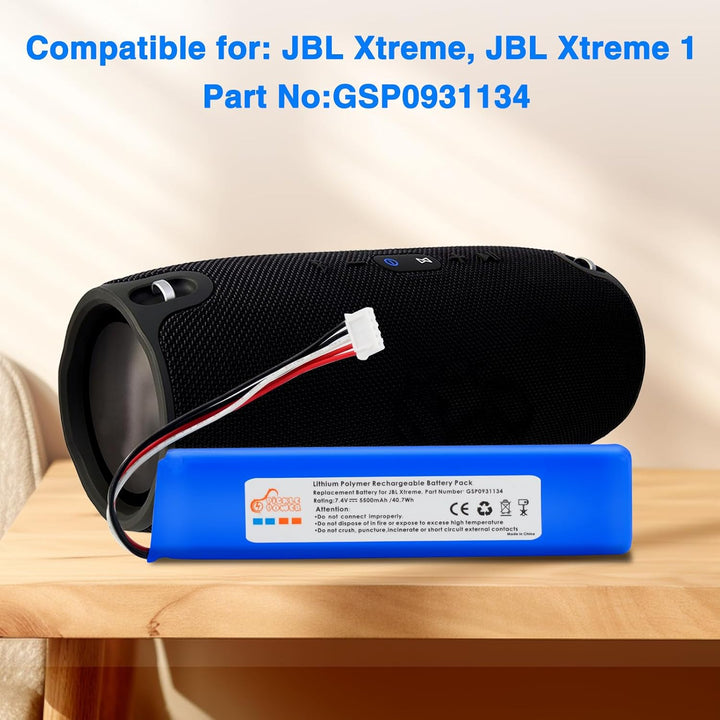 Ersatz für JBL Xtreme Akku,Picke Power 5500mAh GSP0931134 Batterie für JBL Xtreme, Xtreme 1, JBL Ext