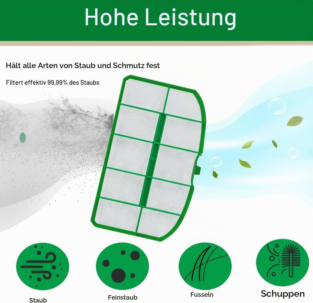 10 Stück Staubsaugerbeutel und 2 Fliter,für Vorwerk Kobold VK200 FP200 Filte,Premium Allergiker Geei