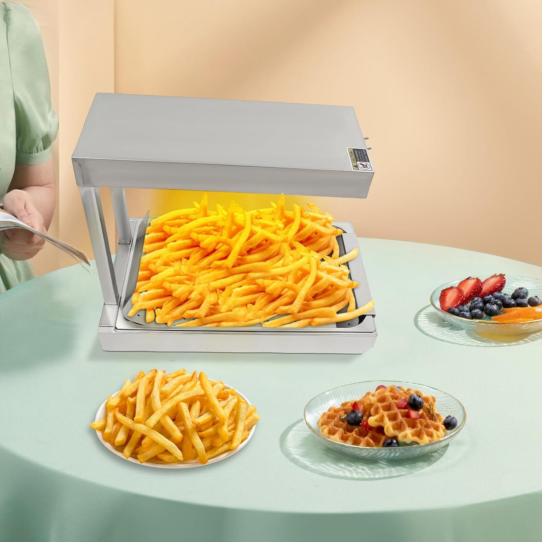 750 W Pommes Frites Wärmer Speisenwärmer 56x33x46.5cm Pommes Frittenwanne Warmhaltegerät Elektro Pom