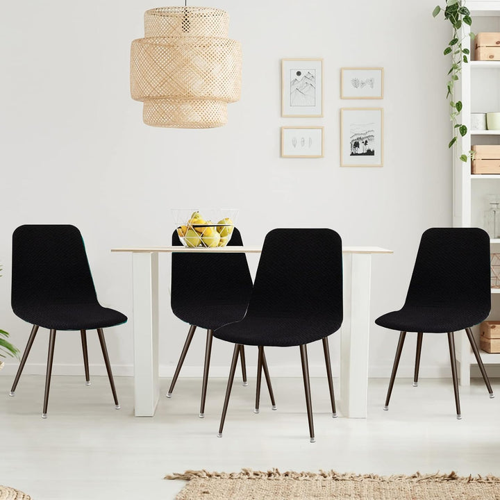 Stuhlhussen 4er Esszimmer Strech Stuhlhussen für Esszimmerstühle Universal Waschbar Bezug Stuhlhusse