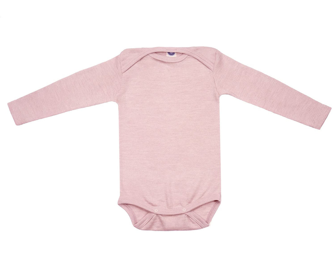 Cosilana, Baby Body Langarm, 70% Wolle, 30% Seide Rose Melange 62-68, Rose Melange 62-68