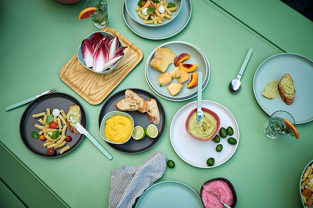 Mepal Tafel-Set 8-teilig Silueta Speiseteller (26 cm) und Suppenteller (21 cm) Outdoor-Geschirr für