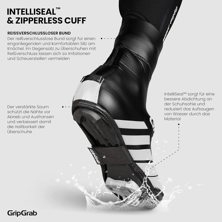 GripGrab RaceThermo Winter Rennrad Neopren Überschuhe wasserdichte Warme Reissverschlusslose Thermo