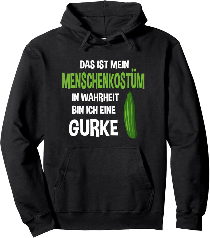 Menschen Kostüm In Wahrheit bin ich eine Gurke Pullover Hoodie