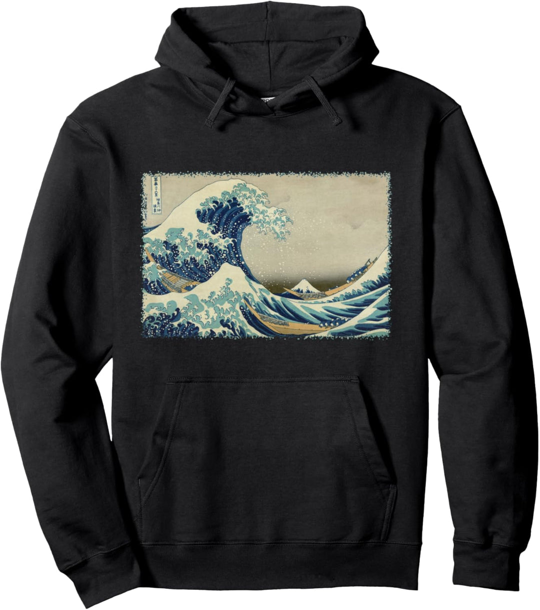 Die gross Welle vor Kanagawa durch Katsushika Hokusai Pullover Hoodie