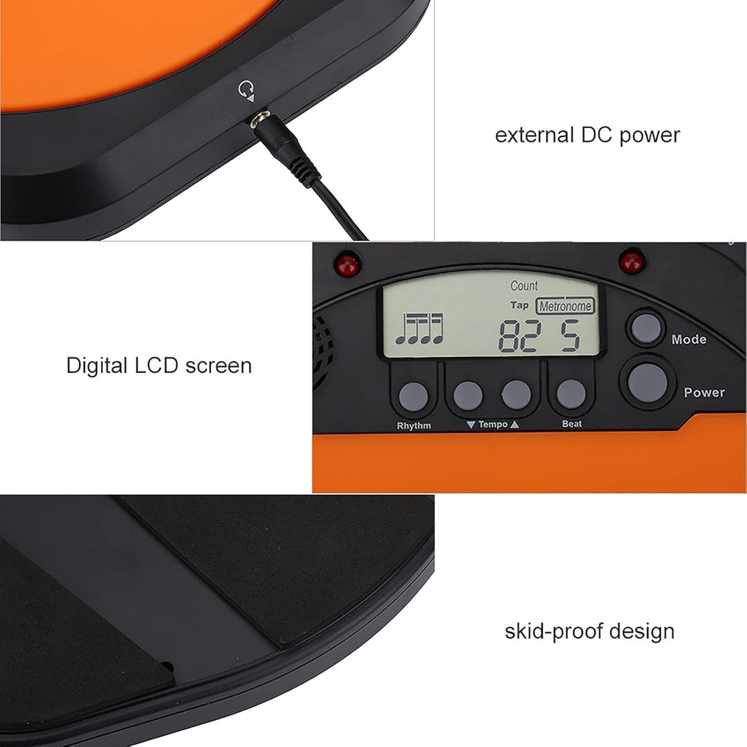 Digital Electronic Drummer Training Übungs-Drum-Pad-Metronom mit Kopfhörer-Musikinstrumentenzubehör