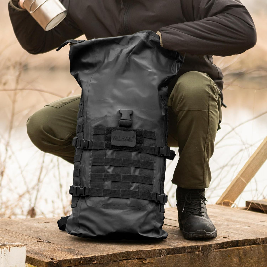 Mil-Tec Tactical Backpack Seals Dry-Bag Schwarz, Schwarz