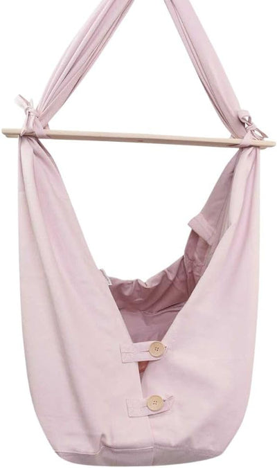 HOBEA-Germany Federwiege für Babys Babyfederwiege Babyhängematte Hängewiege Komplettset (rosa) Feder