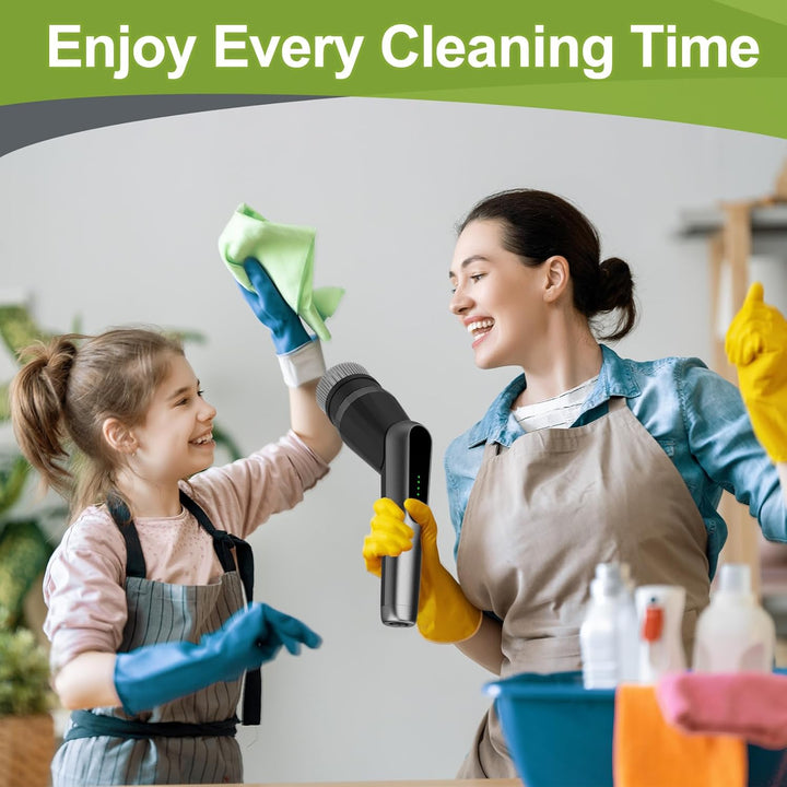 Elektrische Reinigungsbürste, Electric Cleaning Brush mit 7 Wechselbürsten, IPX7 wasserdichte Putzbü