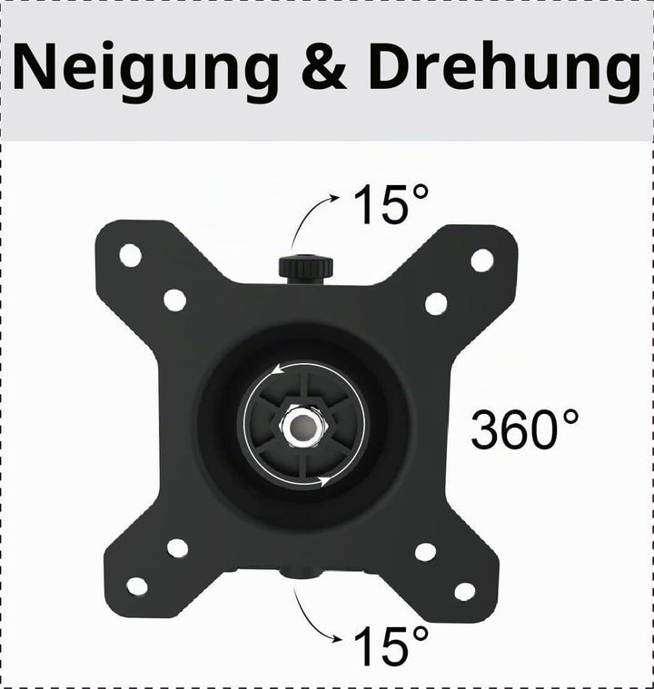 HFTEK 4-Fach-Monitorarm - Tischhalterung für 4 Bildschirme von 15 – 27 Zoll mit VESA 75/100 (MP240C-
