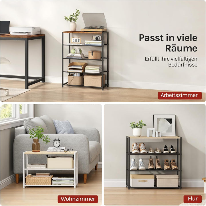 WOLTU Schuhbank Schuhregal mit Sitzfläche Badregal Schuhablage Schuhkommode Schuhständer Organizier