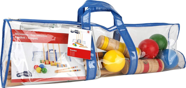 small foot 1050 Krocket-Set / Crocket Set aus Holz, Outdoorspielzeug inkl. Zubehör, 19-teilig, ab 5