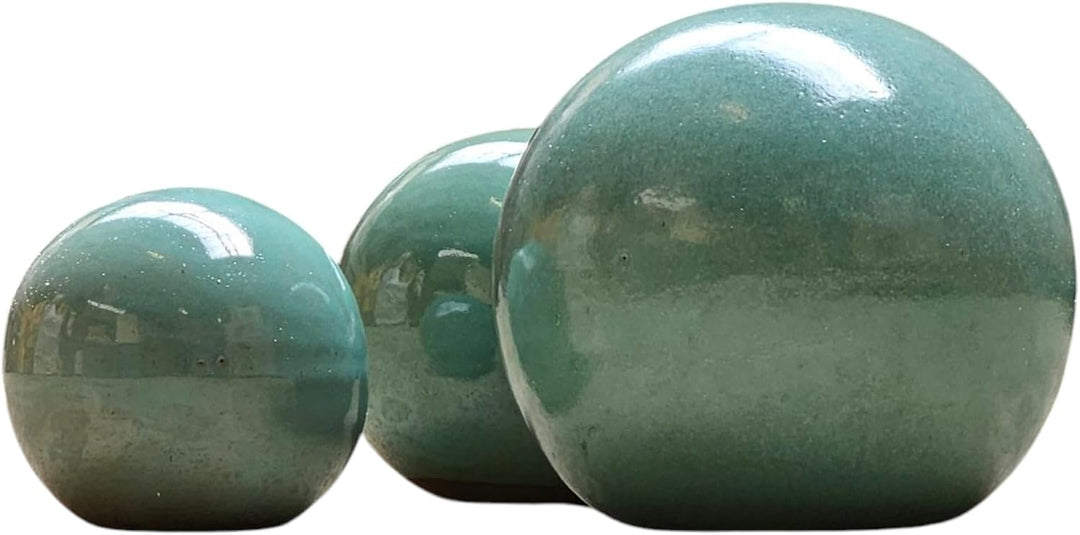 Teramico Dekokugel Gartenkugel glasiert -Blau, Grün, Anthrazit, Türkis, Aqua- sehr hochwertig frostf