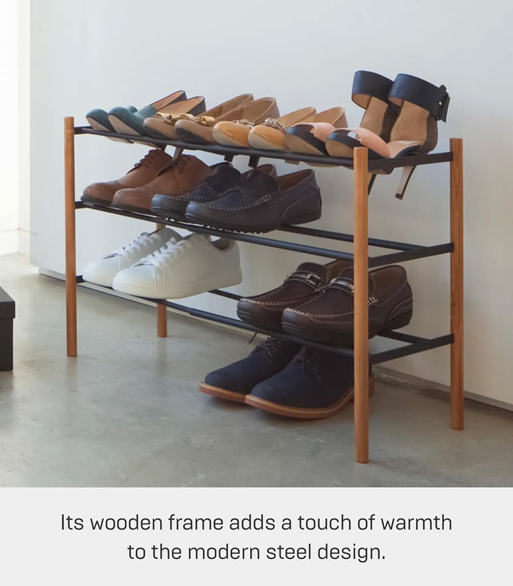 Expand. Shoe Rack - Plain - black Schwarz, Schwarz