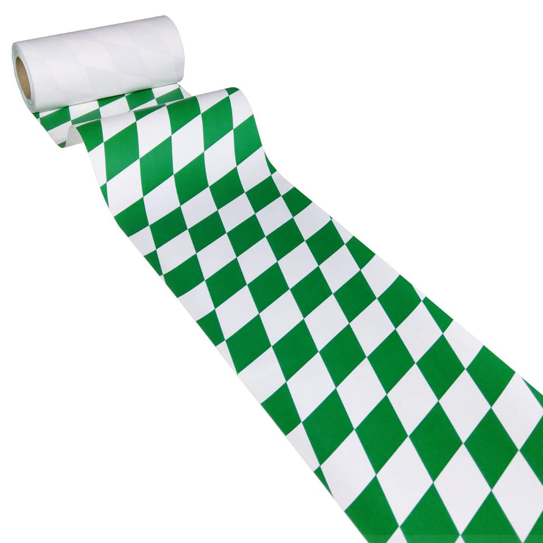 Papier Tischläufer 50m x 0,20m Raute grün-weiss Raute Grün-weiss 50 m x 0,20 m, Raute Grün-weiss 50