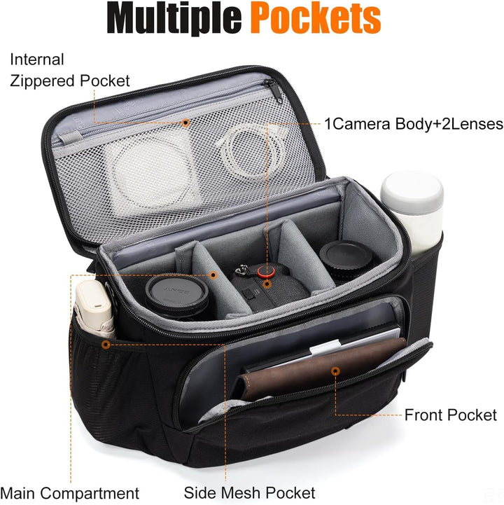 Cwatcun Kameratasche Spiegelreflex Kamera Tasche, wasserdichte Fototasche für Spiegelreflexkameras f
