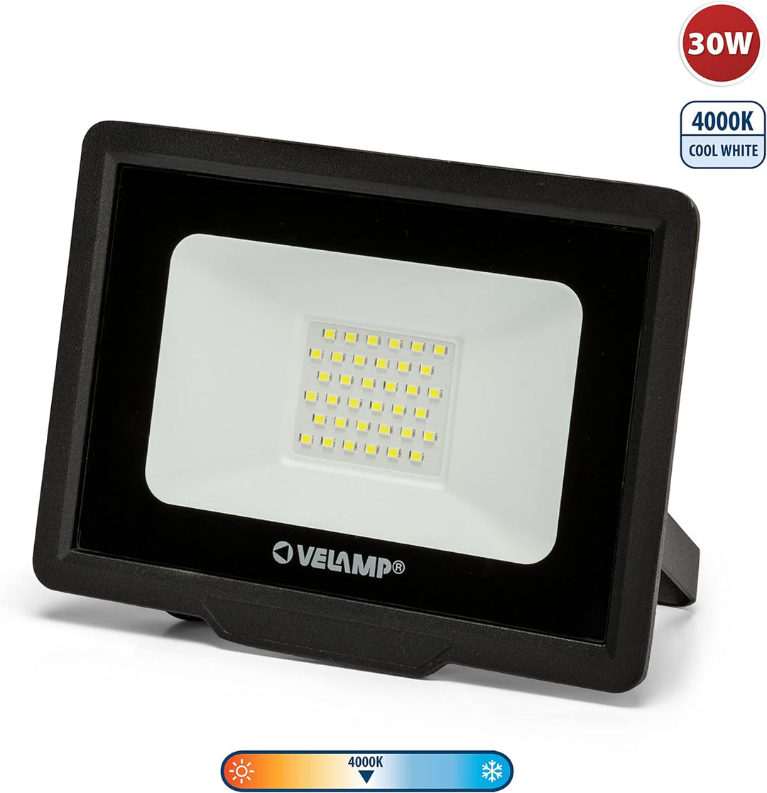 Velamp PADLIGHT5, SMD LED-Strahler, 30W IP65, schwarz 4000K, 30W