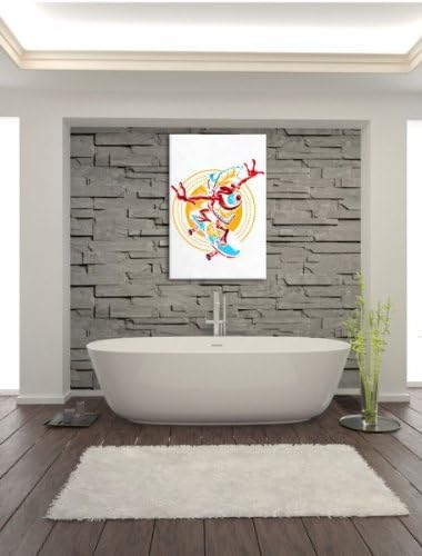 Cali Skate white Leinwandbild Bild auf Leinwand, XXL riesige Bilder fertig gerahmt mit Keilrahmen, K