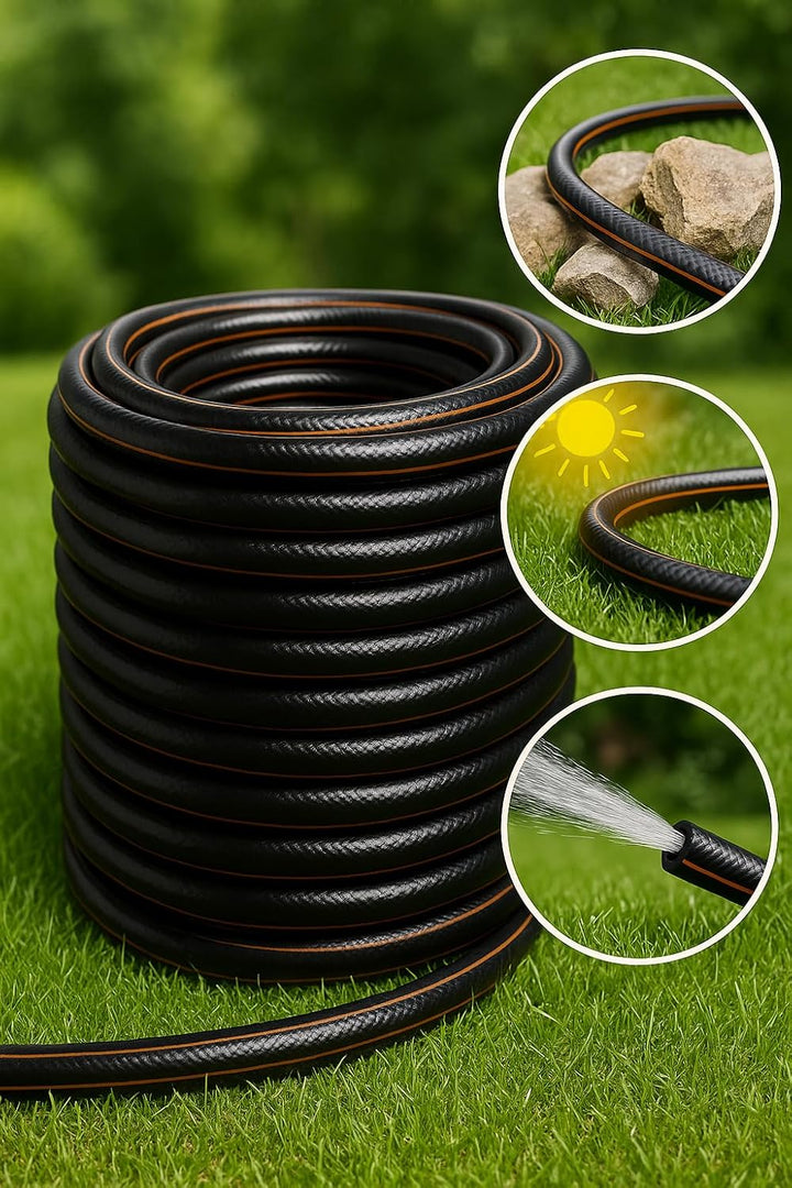 NAKA Carbon Gartenschlauch 4-lagig Flexibel Wasserschlauch Flexibler 3/4-Zoll-Schlauch 50m