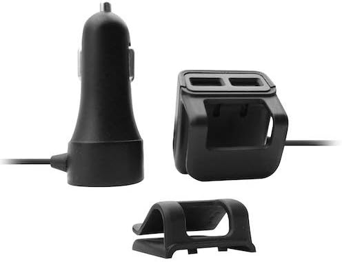Macally HRMOUNTPRO4UAC, Kopfstützen Autohalterung mit USB Ladegerät für alle iPad & Tablet PCs bis 2