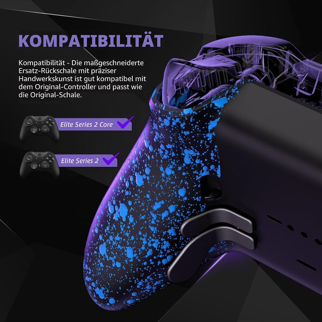 eXtremeRate Rückgehäuse Case für Xbox Elite Series 2 Controller, DIY-Ersatz Back Shell Cover Rücksei