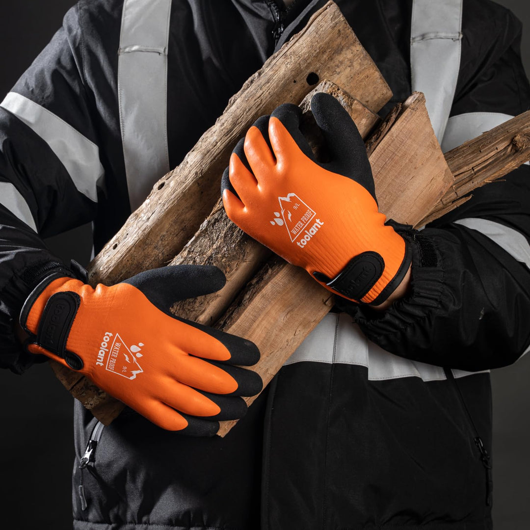 100% Waaserdichte Arbeitshandschuhe für Herren und Damen, 3 Paare, Arbeitshandschuhe Winter für kalt