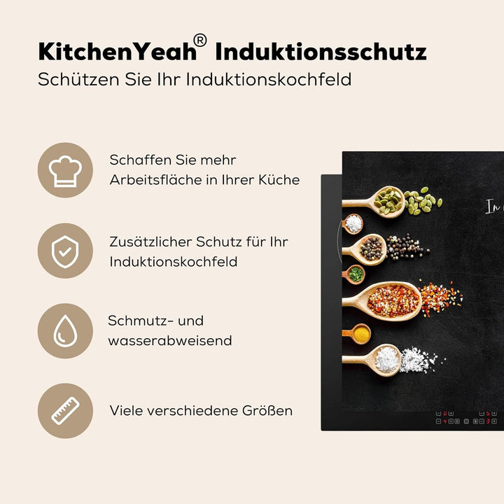 KitchenYeah© Herdabdeckplatte Einteilig Ceranfeld Abdeckplatte Küche Ceranfeldabdeckung Anti Rutsch