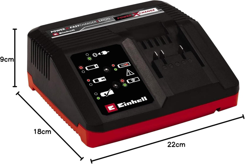 Original Einhell Starter Kit 5,2 Ah Akku und Fastcharger Power X-Change (Li-Ion, 18 V, 80 min Ladeze