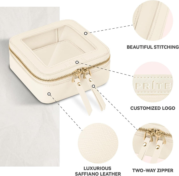 Prite Kleine Transparent Kosmetiktasche Mini Make Up Tasche Damen Reise wasserdichte Kulturbeutel Au