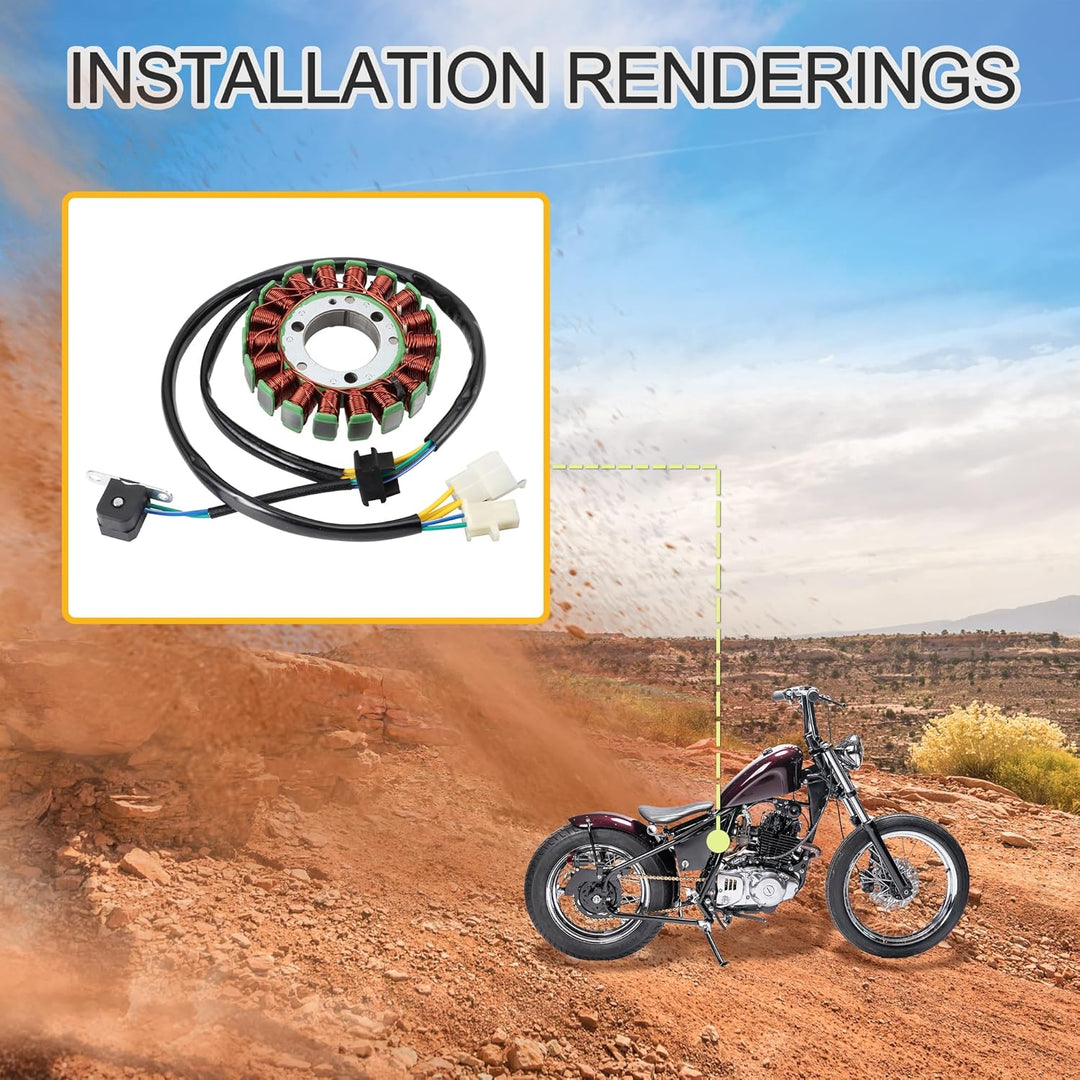 GOOFIT 18 Spule Motorrad Magneto Stator Spule Zündgenerator Motor Zubehör Ersatz für GN250