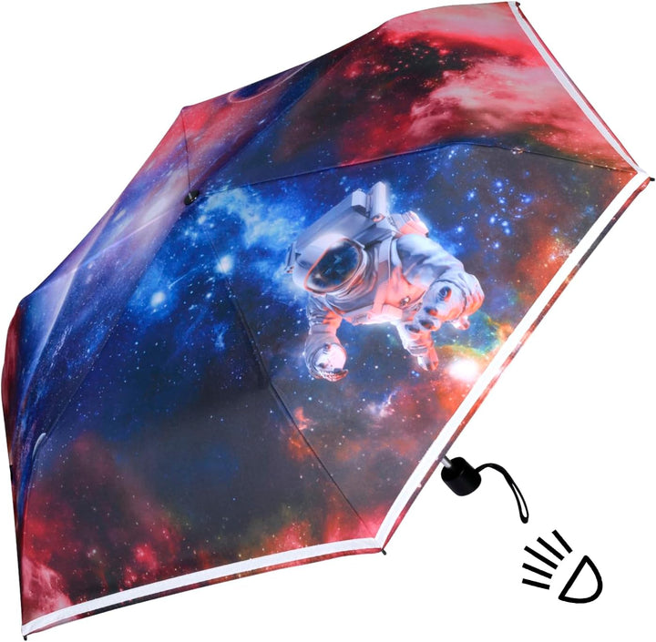 Knirps Kinder-Taschenschirm 4Kids Reflective mit Reflexborte - Space, Space