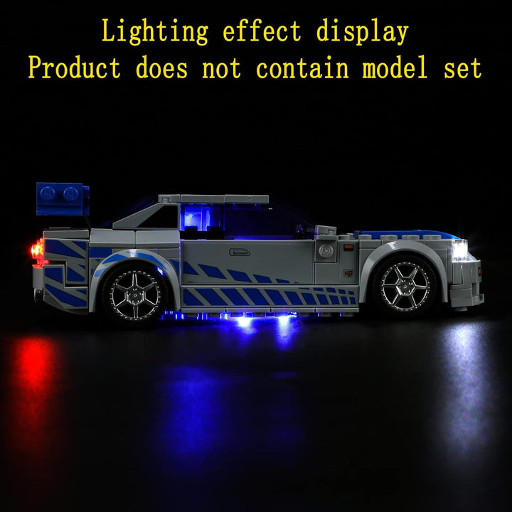 GEAMENT LED Licht-Set Kompatibel mit Lego 2 Fast 2 Furious – Nissan Skyline GT-R (R34) - Beleuchtung