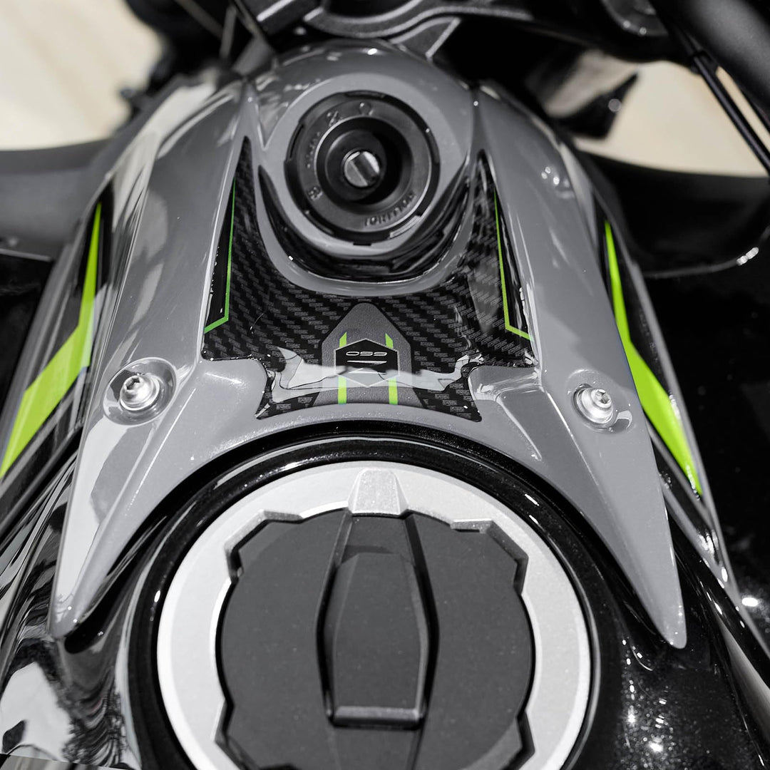 Resin Bike Aufkleber Motorrad Kompatibel Mit Kawasaki Z650 2024 Schwarz. Schlüsselzone vor Stössen u