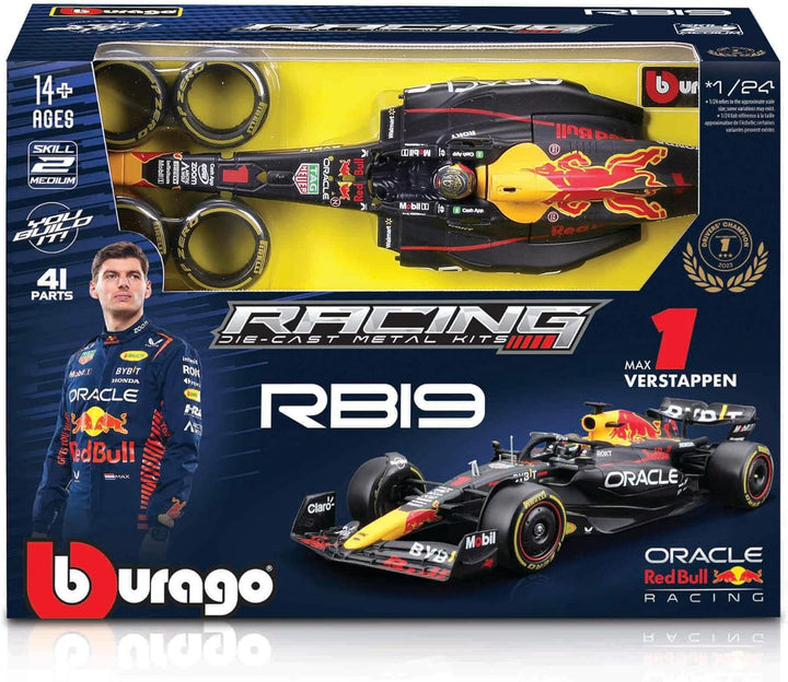Bburago 1:24 2023 Race Oracle RB19 Modellbausatz mit Helm, Verstappen #1