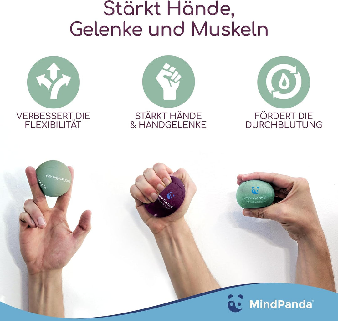 MindPanda Geist & Körper Gel-Stressball für Erwachsene – Handtherapie Anti Stress Bälle Quetschbälle