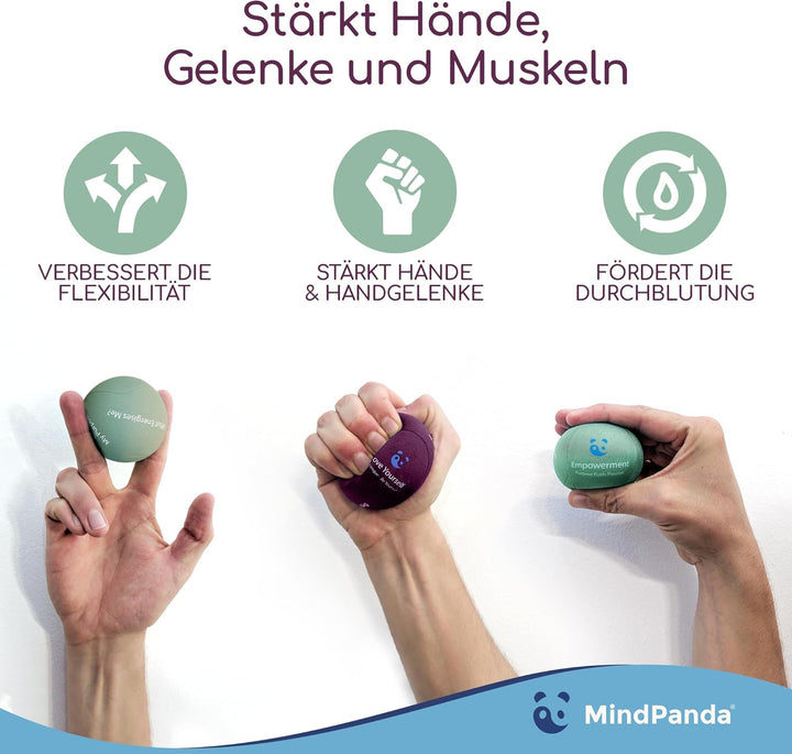 MindPanda Geist & Körper Gel-Stressball für Erwachsene – Handtherapie Anti Stress Bälle Quetschbälle