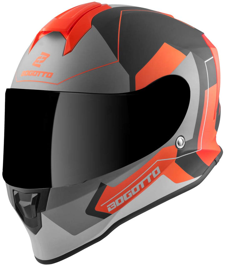 Bogotto V151 Sacro Helm (Black Matt/Orange,XL) XL Schwarz Matt/Orange, XL Schwarz Matt/Orange