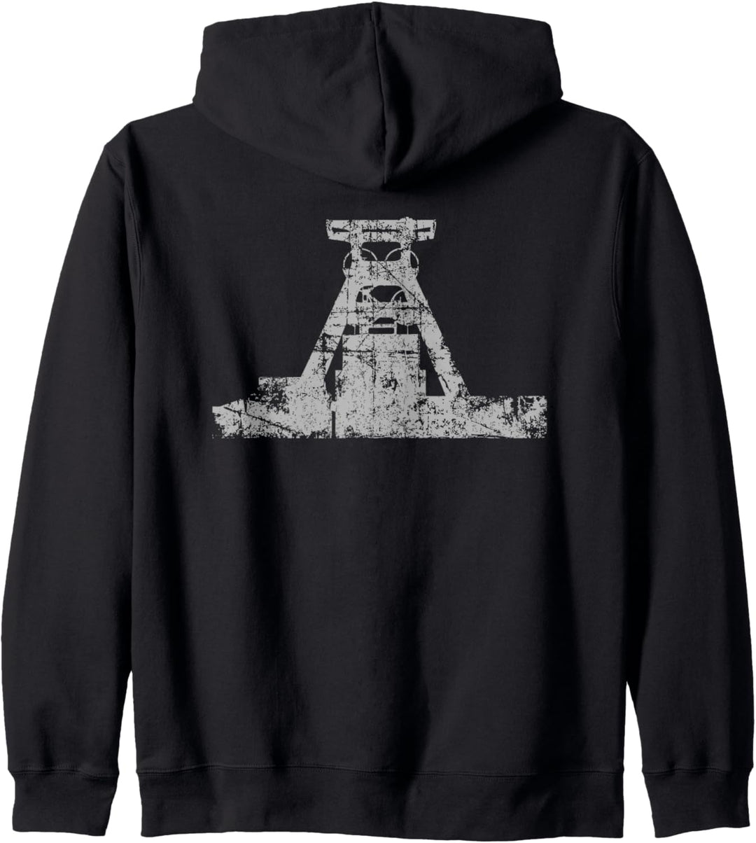 Zeche Zollverein (Vintage Grau) Bergbau Ruhrgebiet Kapuzenjacke