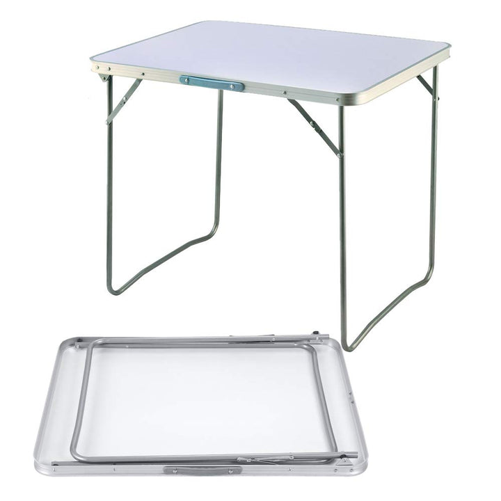 Klapptisch aus Aluminium, 80 cm x 60 cm, für Picknick, Camping, Party, Grillen, tragbare Outdoor-Tis