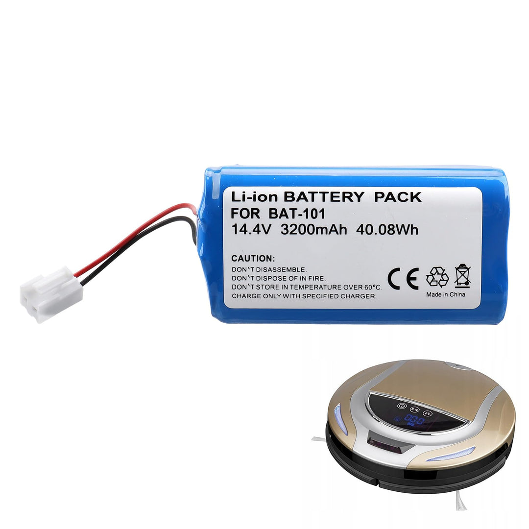 14,4 V 2600 mAh/37,44 Wh Ersatzakku für Smart Plus, Lithium-Ionen-Staubsaugerakku, kompatibel mit Cl