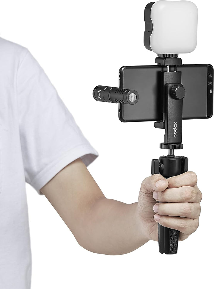 Godox VK2 Vlogging-Kit mit Handstativ für Mobile Geräte mit Lightning-Anschluss für Smartphones