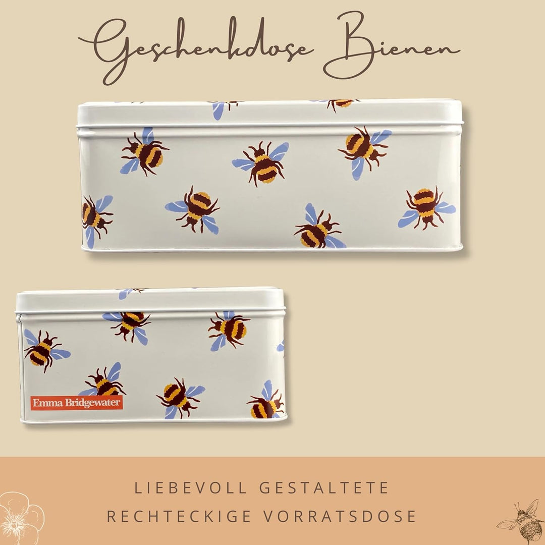 Geschenkdose Design Emma Bridgewater - Liebevoll gestaltete rechteckige Vorratsdose - Motiv Bienen -